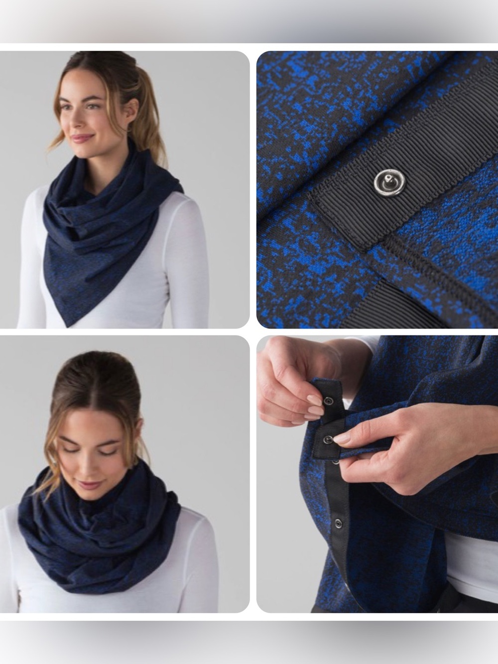 Lululemon Vinyasa Scarf (Rulu) * Running Luon Suited Jacquard Black Jet Stream